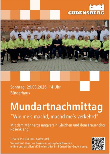 Mundartnachmittag in Gleichen Plakat Mundartnachmittag