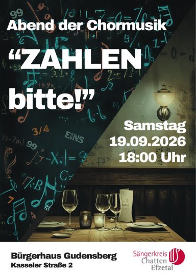 Abend der Chormusik in Gudensberg Plakat Abend der Chormusik am 19.09.2026