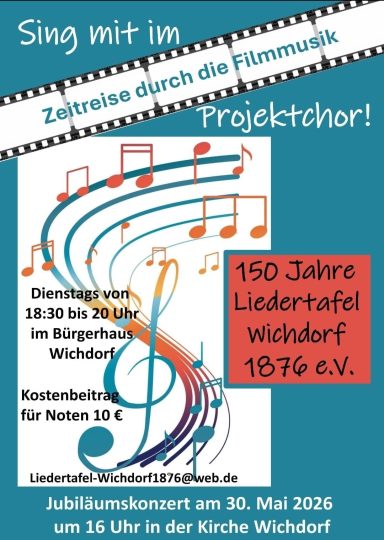 Zeitreise durch die Filmmusik - Projektchor Liedertafel Wichdorf Zeitreise durch die Filmmusik - Projektchor Liedertafel Wichdorf
